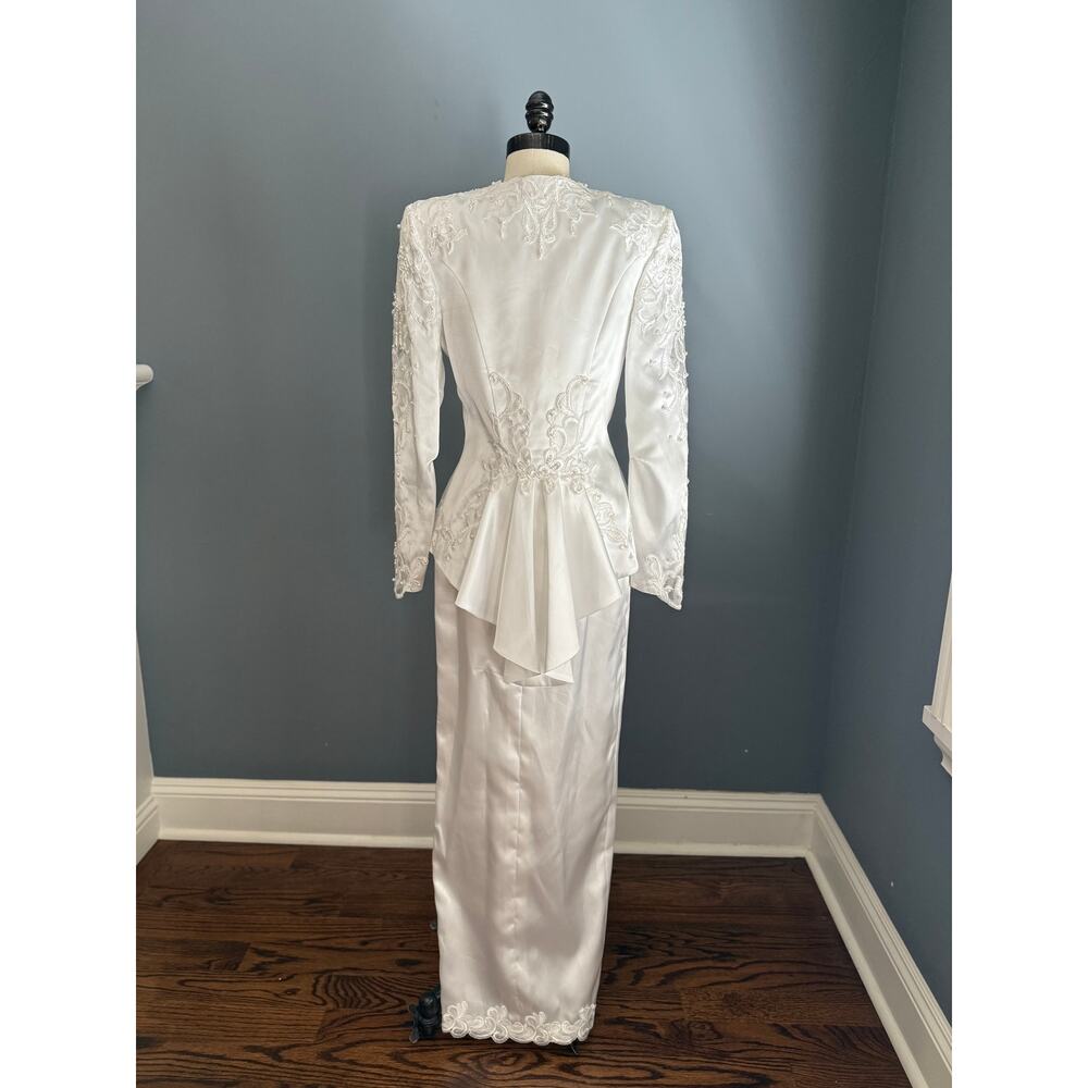 SOLD------Vintage 2-Piece Wedding Bridal Set Victorian Romantic Peplum SteamPunk - Picture 5 of 12